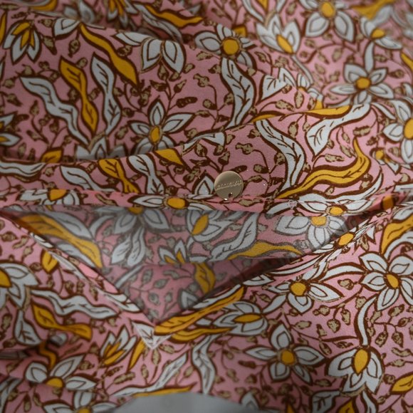 Rich & Royal Yellow and Pink Print Midi Summer Dress | Size 42 - Picture 9 of 11